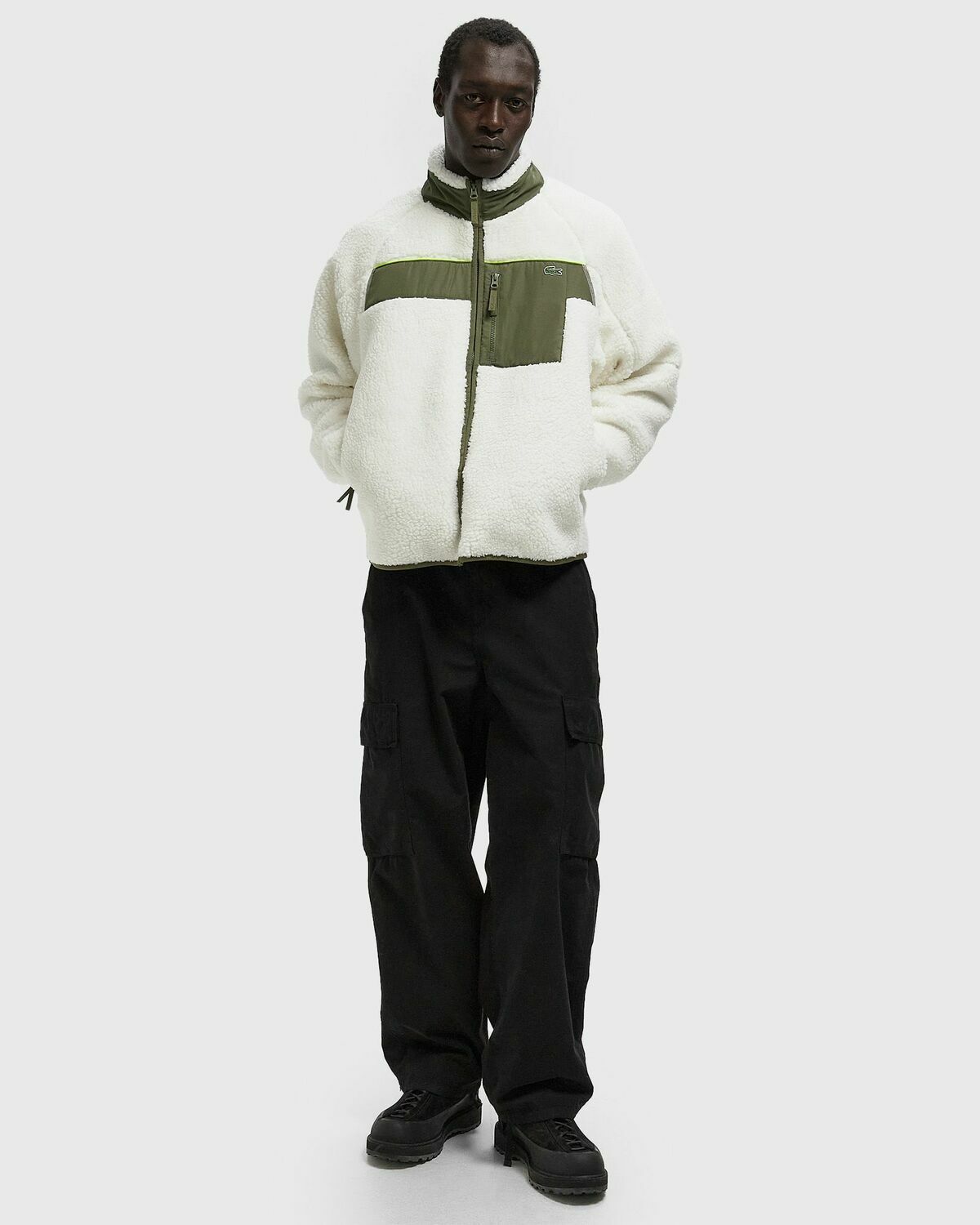 Lacoste PARKAS & BLOUSONS White Mens Fleece Jacket