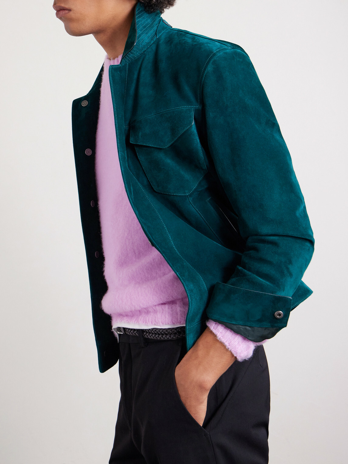 TOM FORD - Slim-Fit Suede Jacket - Green