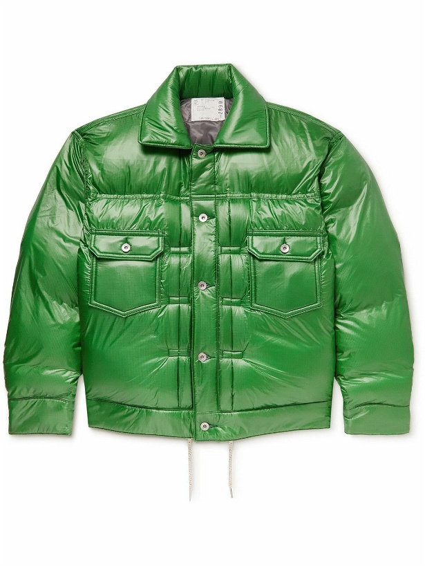 Photo: Sacai - Quilted Padded Nylon-Ripstop Jacket - Green