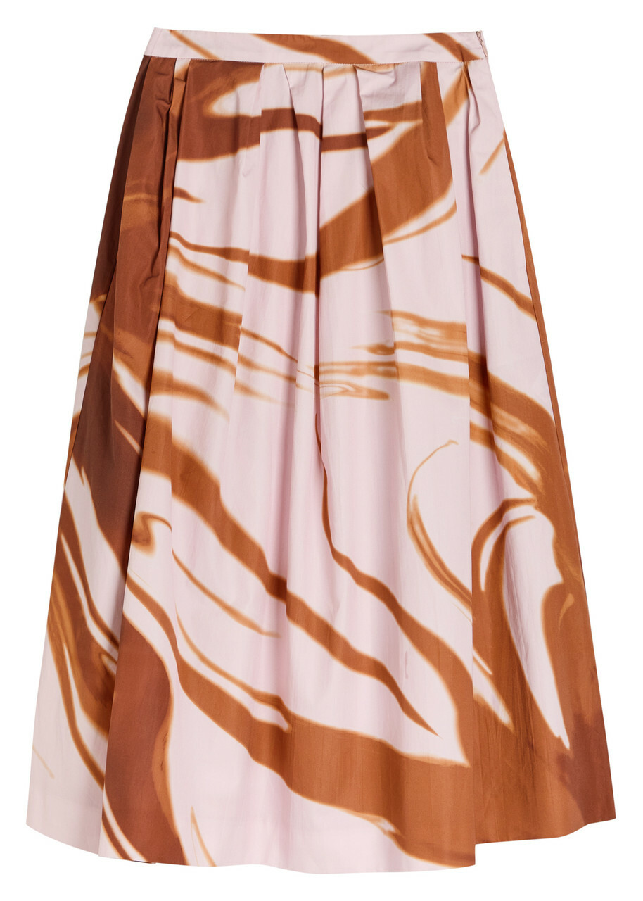 DRIES VAN NOTEN - Printed Stretch Mesh Skirt Dries Van Noten