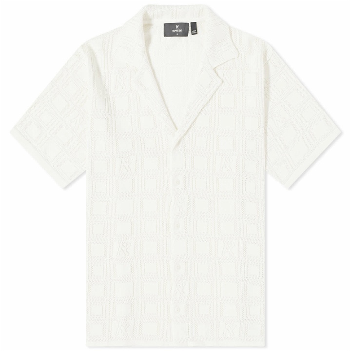 Photo: Represent Lace Knitted Vacation Shirt in Chalk