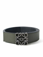 LOEWE - Anagram 3.5cm Reversible Leather Belt - Green