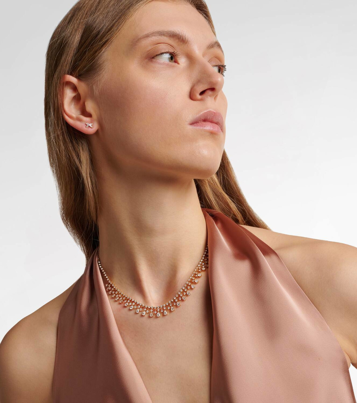 Kamyen 18kt gold choker with diamonds