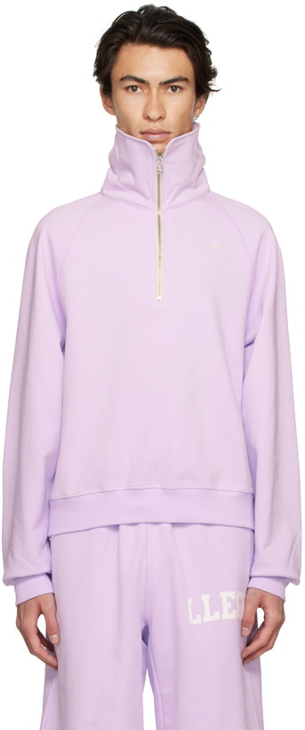 Photo: Recto SSENSE Exclusive Purple Half-Zip Sweatshirt