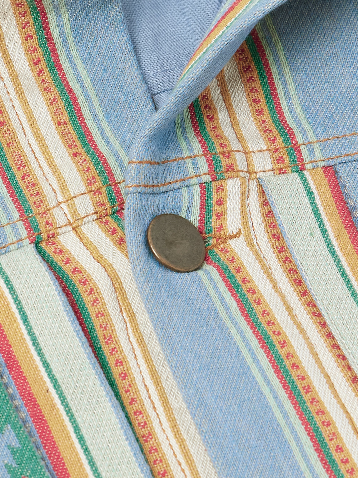 Kardo - Marvin Cotton-Jacquard Trucker Jacket - Blue