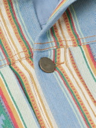Kardo - Marvin Cotton-Jacquard Trucker Jacket - Blue