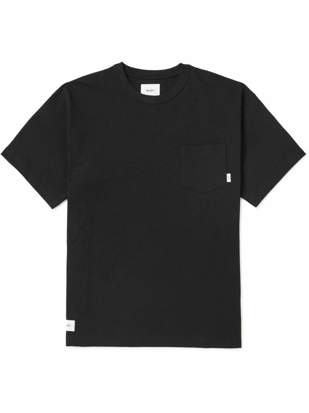 Photo: WTAPS - Logo-Appliquéd Cotton-Jersey T-Shirt - Black