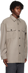 AMI Paris Taupe Pocket Shirt