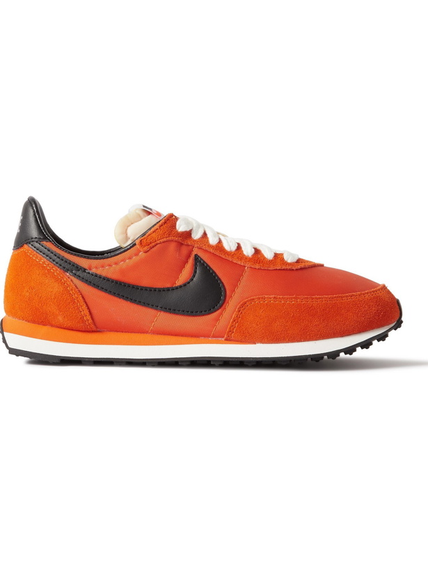 Photo: NIKE - Waffle 2 SP Leather and Suede-Trimmed Nylon Sneakers - Orange - US 9.5