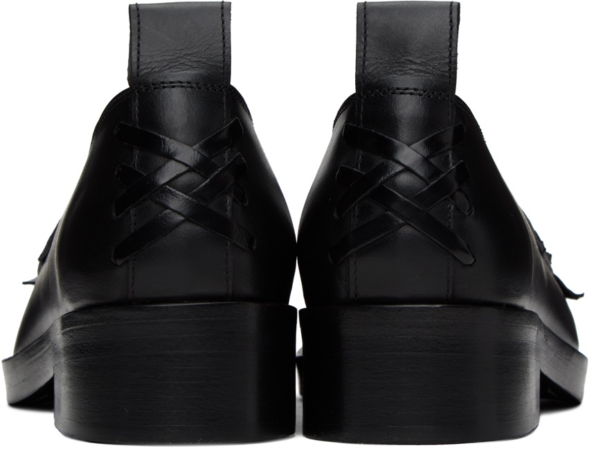 Stefan Cooke Black Polished Leather Loafers