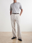 Peter Millar - Excursionist Cotton-Blend Herringbone Polo Shirt - Gray