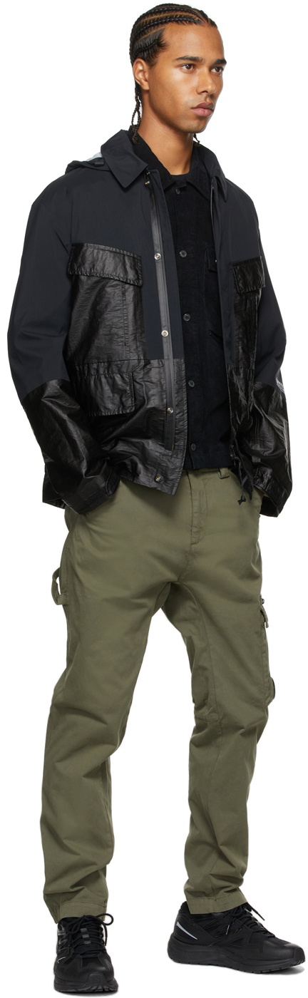 C.P. Company Black Mixed Detachable Goggle Jacket C.P. Company