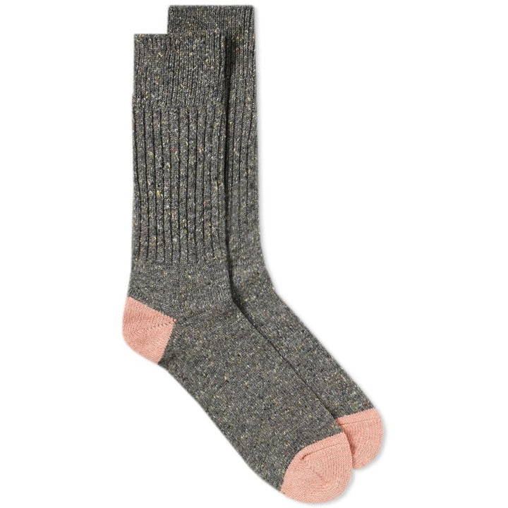 Photo: Anonymous Ism Tweed Knitted Yarn Crew Sock Grey