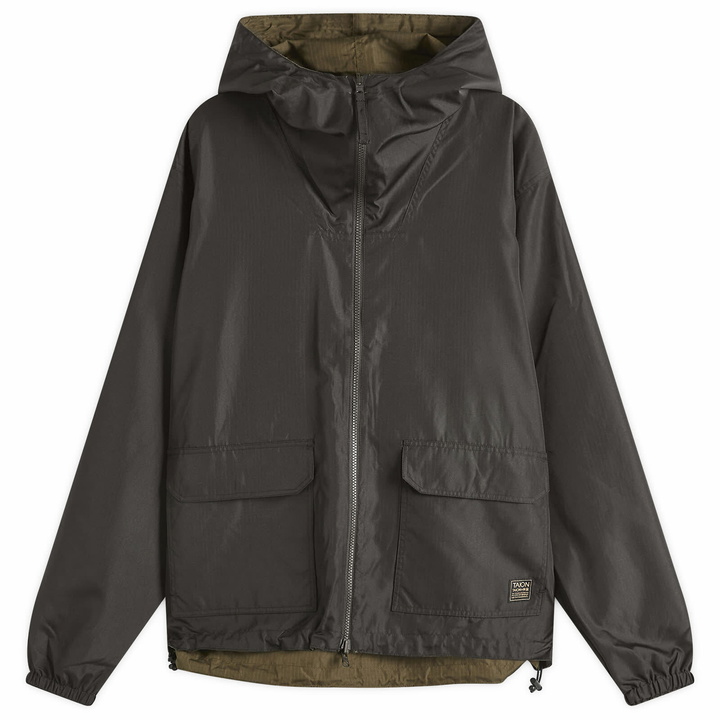 Photo: Taion Men's Military Zip Reversible Parka Jacket in Black