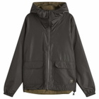 Taion Men's Military Zip Reversible Parka Jacket in Black