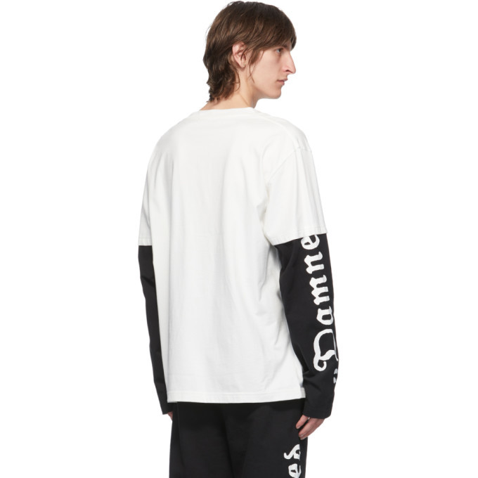 White Layered long-sleeve cotton-jersey T-shirt, Moncler