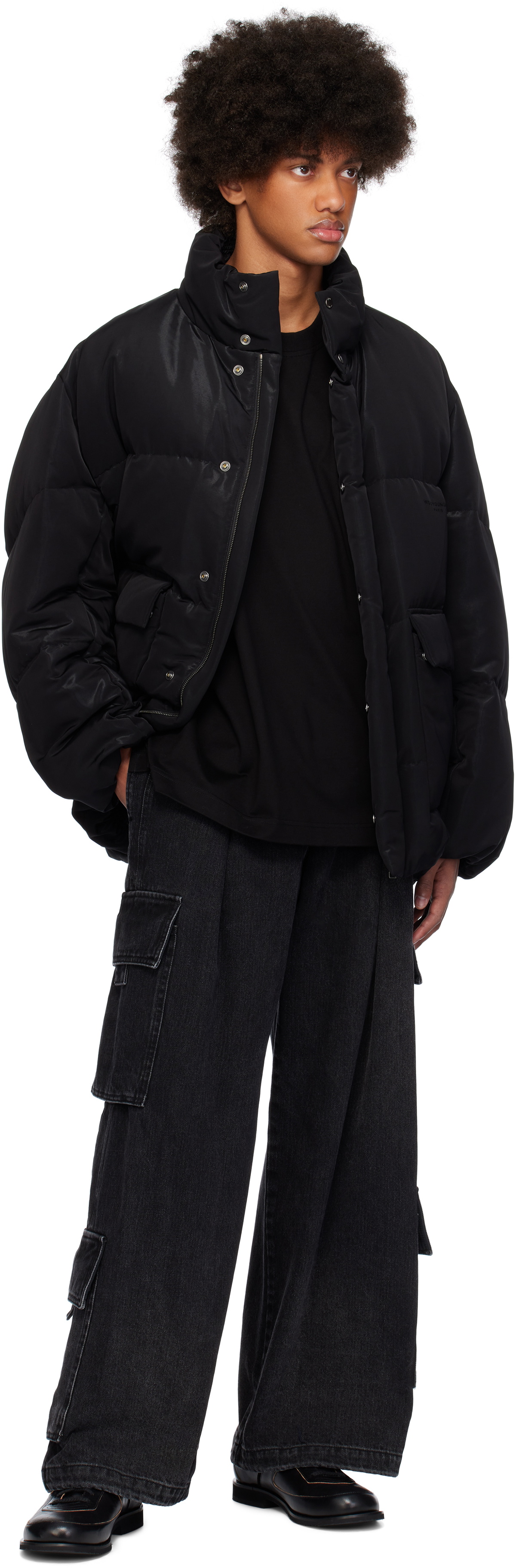 WOOYOUNGMI Black Quilted Down Jacket