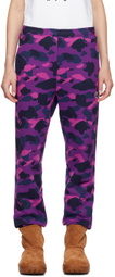 BAPE Purple Color Camo Sweatpants