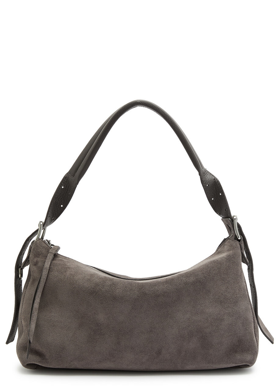 Lemaire Belted Baguette Suede Shoulder bag - Brown - One Size