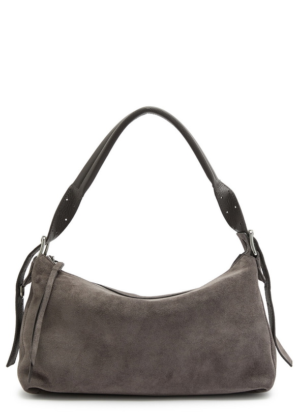 Photo: Lemaire Belted Baguette Suede Shoulder bag - Brown - One Size