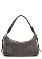Lemaire Belted Baguette Suede Shoulder bag - Brown - One Size
