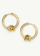 Missoma X Lucy Williams Knot 18ct Gold Vermeil Small Hoop Earrings - One Size