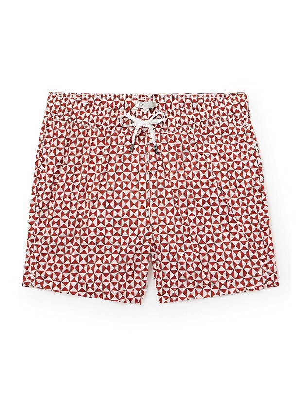 Photo: Onia - Charles Straight-Leg Mid-Length Printed Swim Shorts - Red