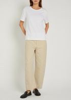 Maria Mcmanus Bow Crop Barrel-leg Jeans Ecru