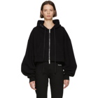 Unravel Black Terry Brushed Zip-Up Hoodie