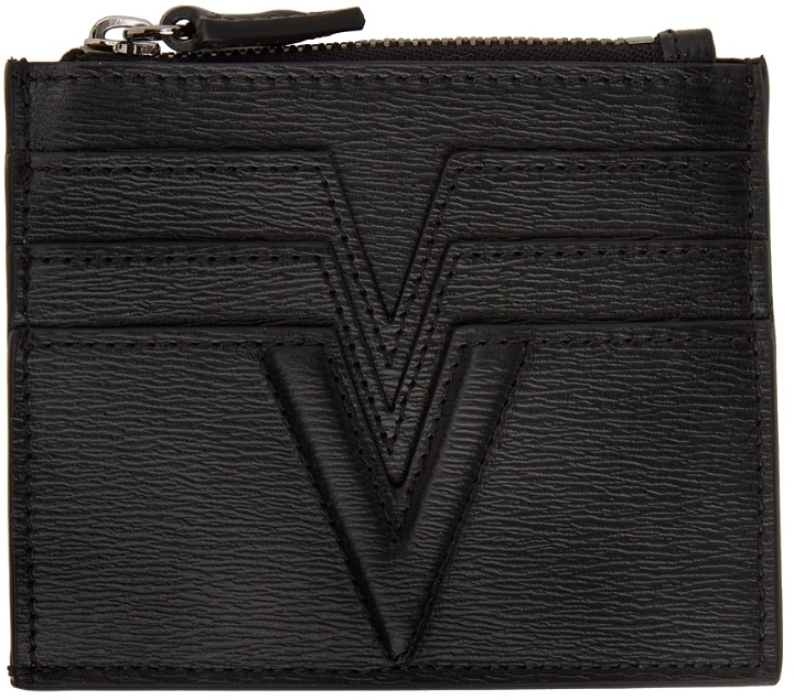 Photo: Versace Black 'V' Card Holder