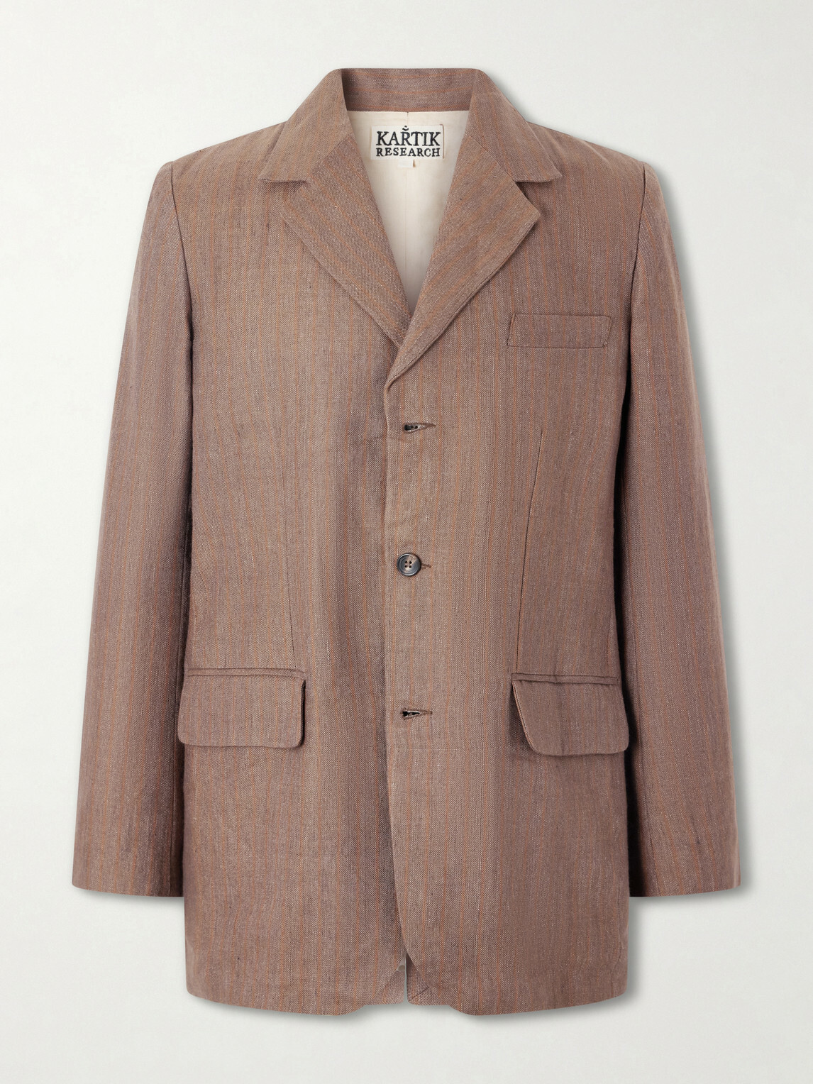 Kartik Research - Linen and Wool-Blend Suit Jacket - Brown