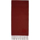 Loewe Red and Grey Anagram Scarf