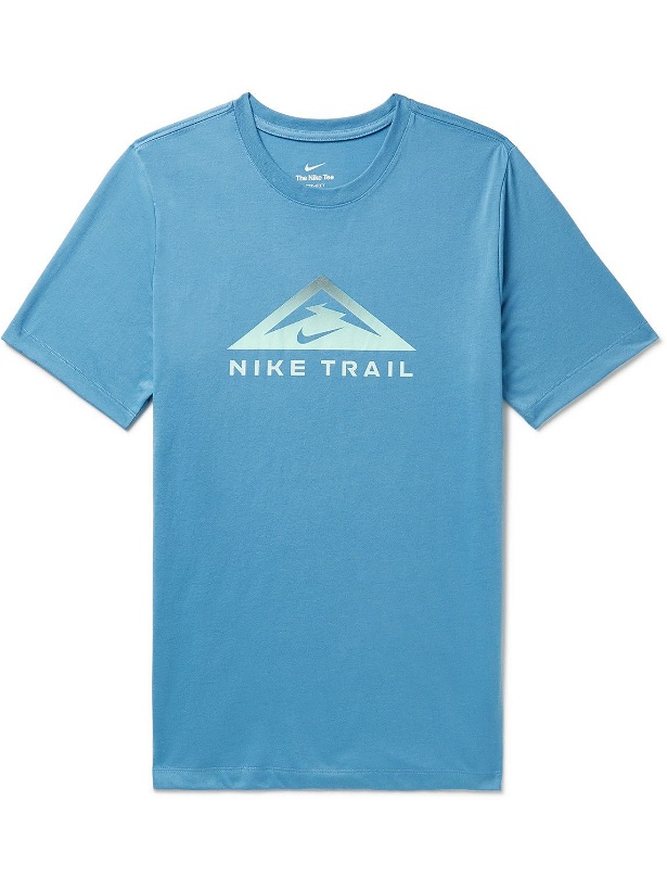Photo: Nike Running - Trail Printed Dri-FIT T-Shirt - Blue