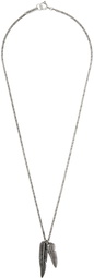 Isabel Marant Silver Feather Necklace