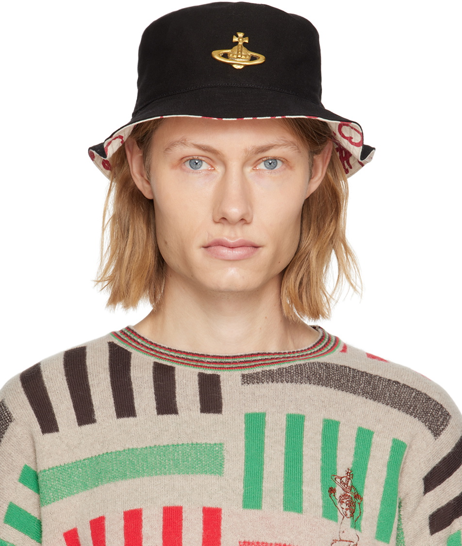 Vivienne Westwood Black Fisher Bucket Hat Vivienne Westwood