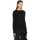 Sacai Black Knit Suiting Pullover Sweater