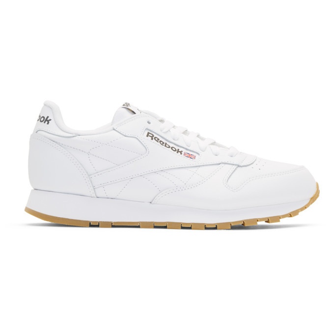 Photo: Reebok Classics White CL Leather Sneakers