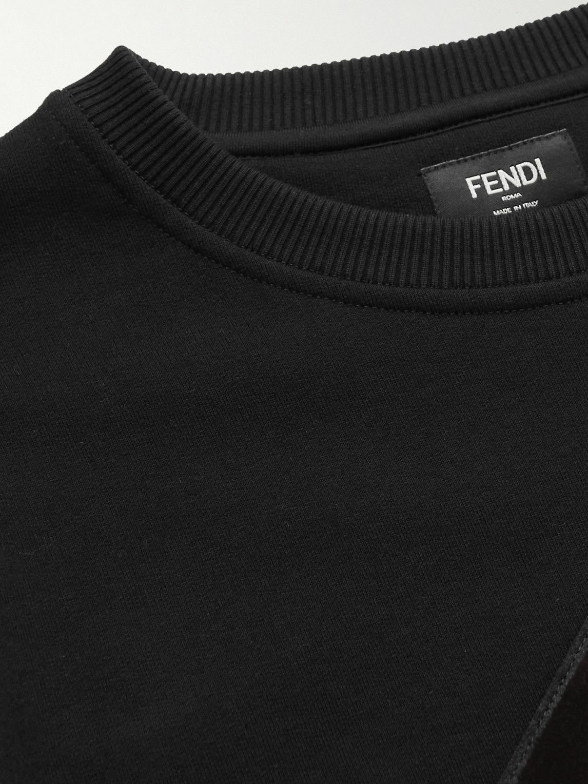 Fendi Logo 3d-effect Crewneck T-shirt in Gray for Men