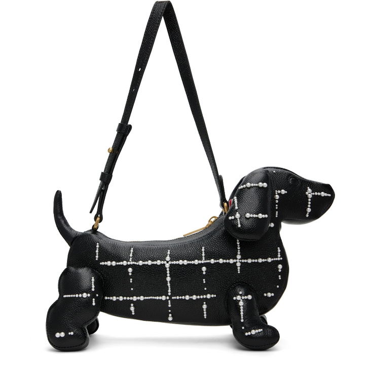 Photo: Thom Browne Black Windowpane Pearl Baby Hector Bag