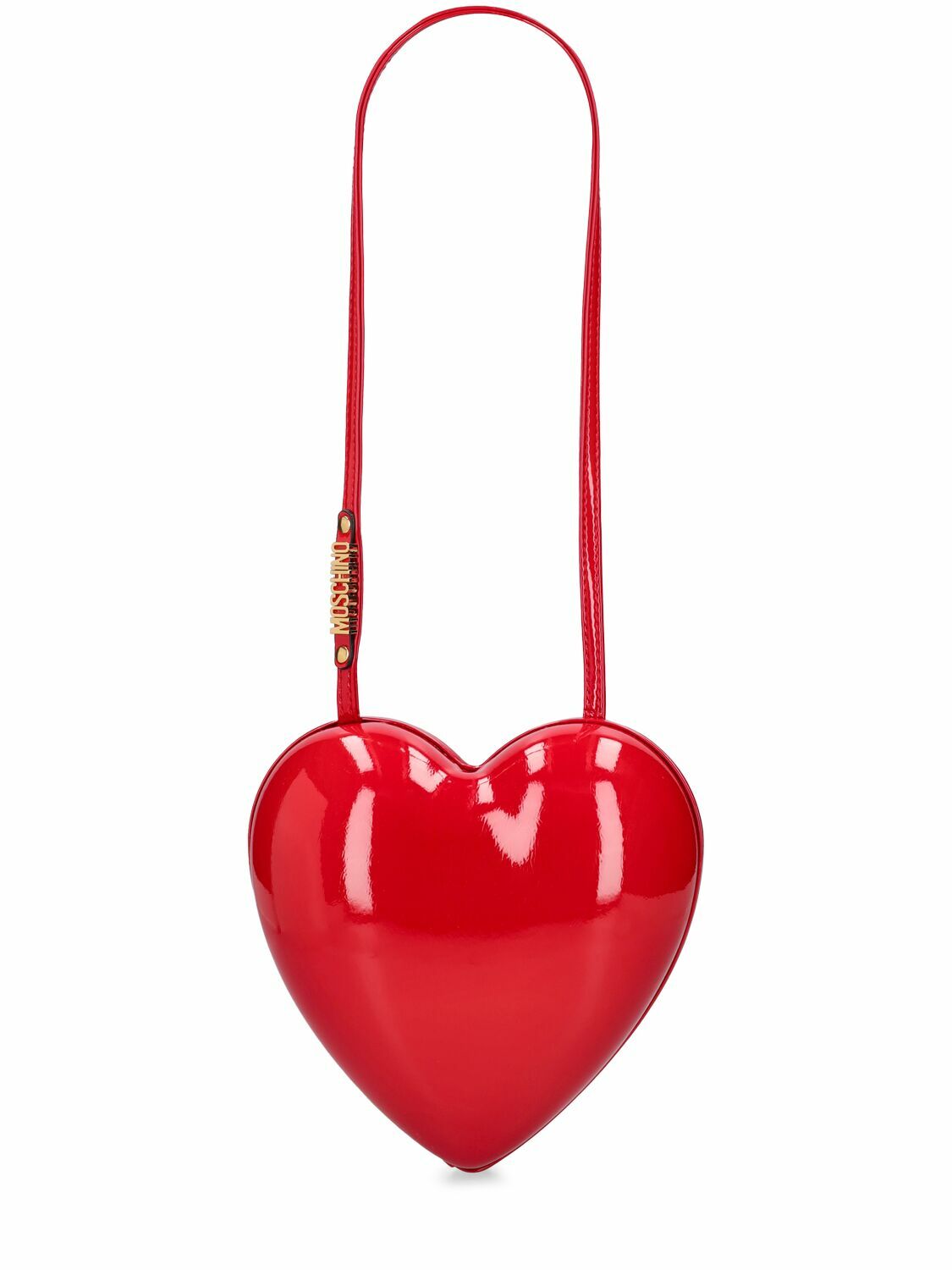 MOSCHINO - Heartbeat Patent Shoulder Bag Moschino