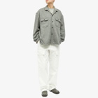 s.k manor hill Men's Park Overshirt in Grey Wool