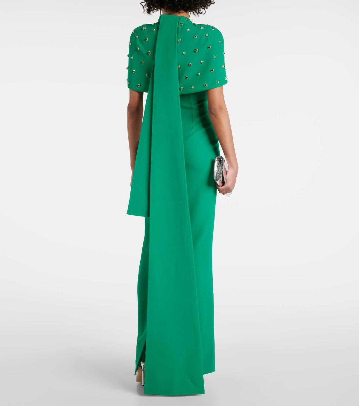 Safiyaa Caped embellished gown Safiyaa Safiyaa Caped embellished gown Safiyaa