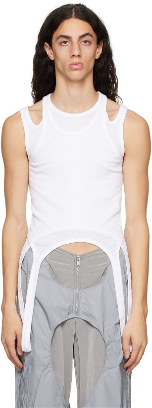 Photo: Dion Lee White Double Loop Tank Top