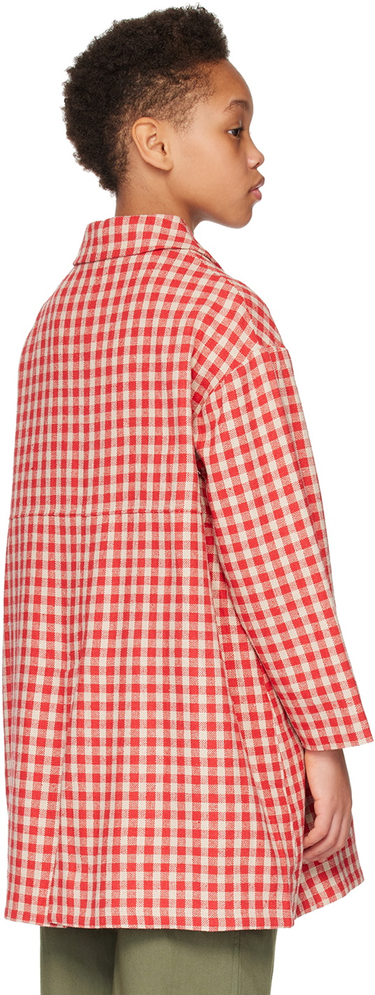 Caramel Kids Red & Beige Cambridge Coat