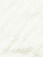 Orlebar Brown - 007 Burnham Slim-Fit Jacquard-Knit Mulberry Silk and Cotton-Blend Polo Shirt - White