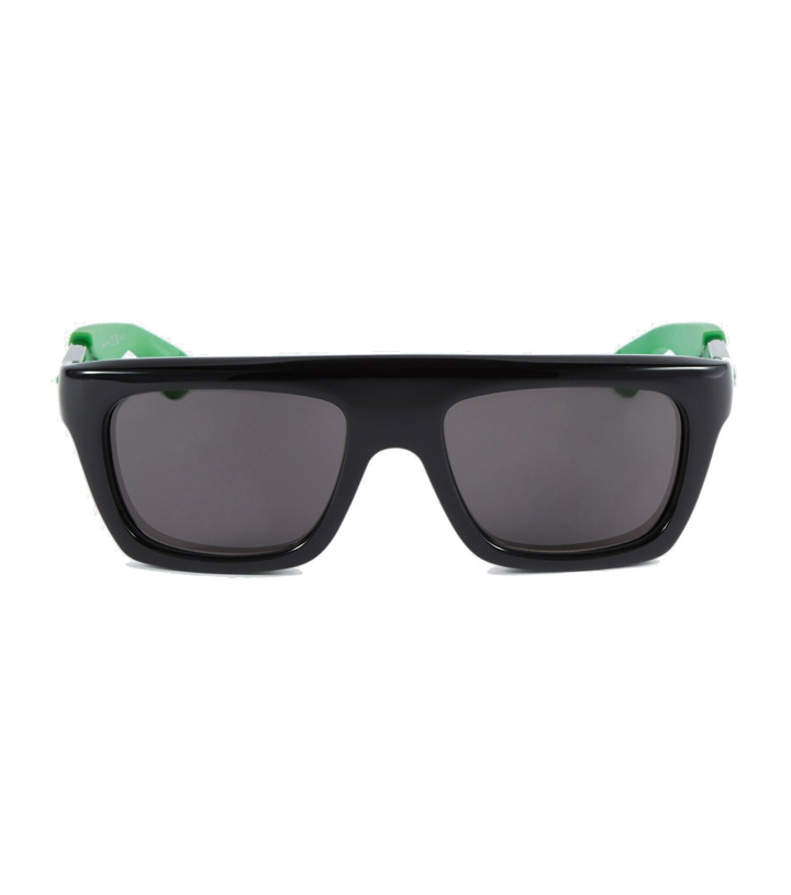 Photo: Bottega Veneta - Rectangular acetate sunglasses