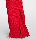 Marmar Halim Peplum pleated taffeta gown