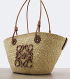 Loewe Anagram Small leather-trimmed basket bag