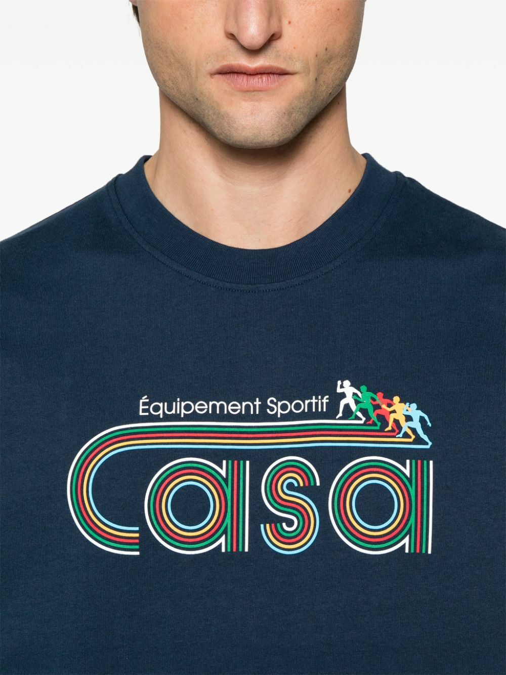【関税込み】Casablanca ネイビー Equipement Sportif Tシャツ Casablanca Sportif Logo T-Shirt 'Navy'