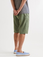 BARENA - Linen and Cotton-Blend Shorts - Green - IT 46